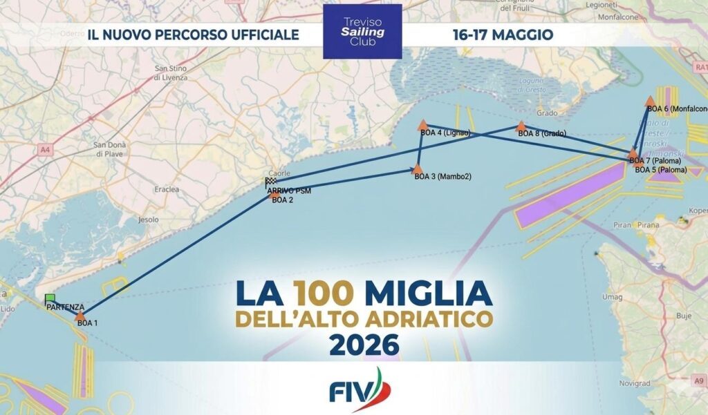 La 100 Miglia dell'alto adriatico 2026 3 Percorso 100 Miglia